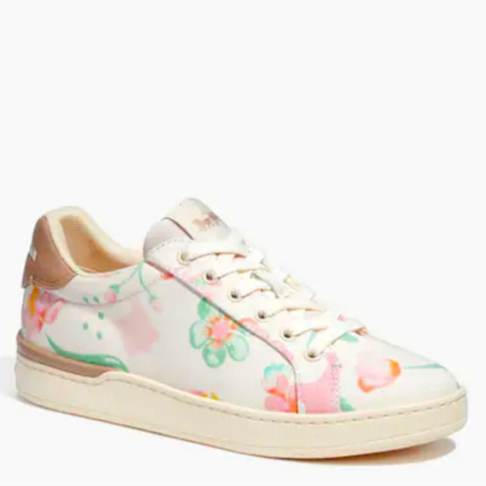 BNWB Coach Clip low top sneaker with floral print size 7